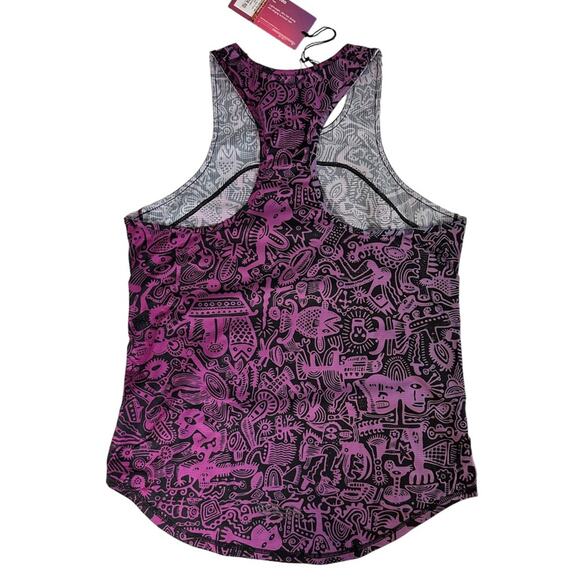 Janji Tank Top Helio Tech Batik Purple Running Essentials Singlet New XS NWT - Picture 15 of 16